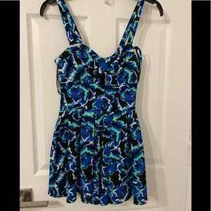 Black and blue Romper